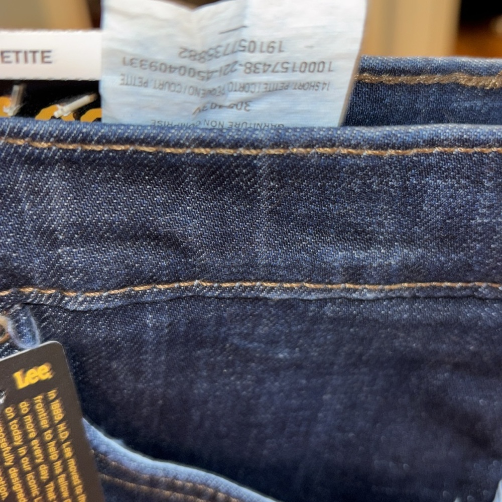 Lee 14 Petite Women denim pant straight leg10305403V 14 S - Picture 8 of 10